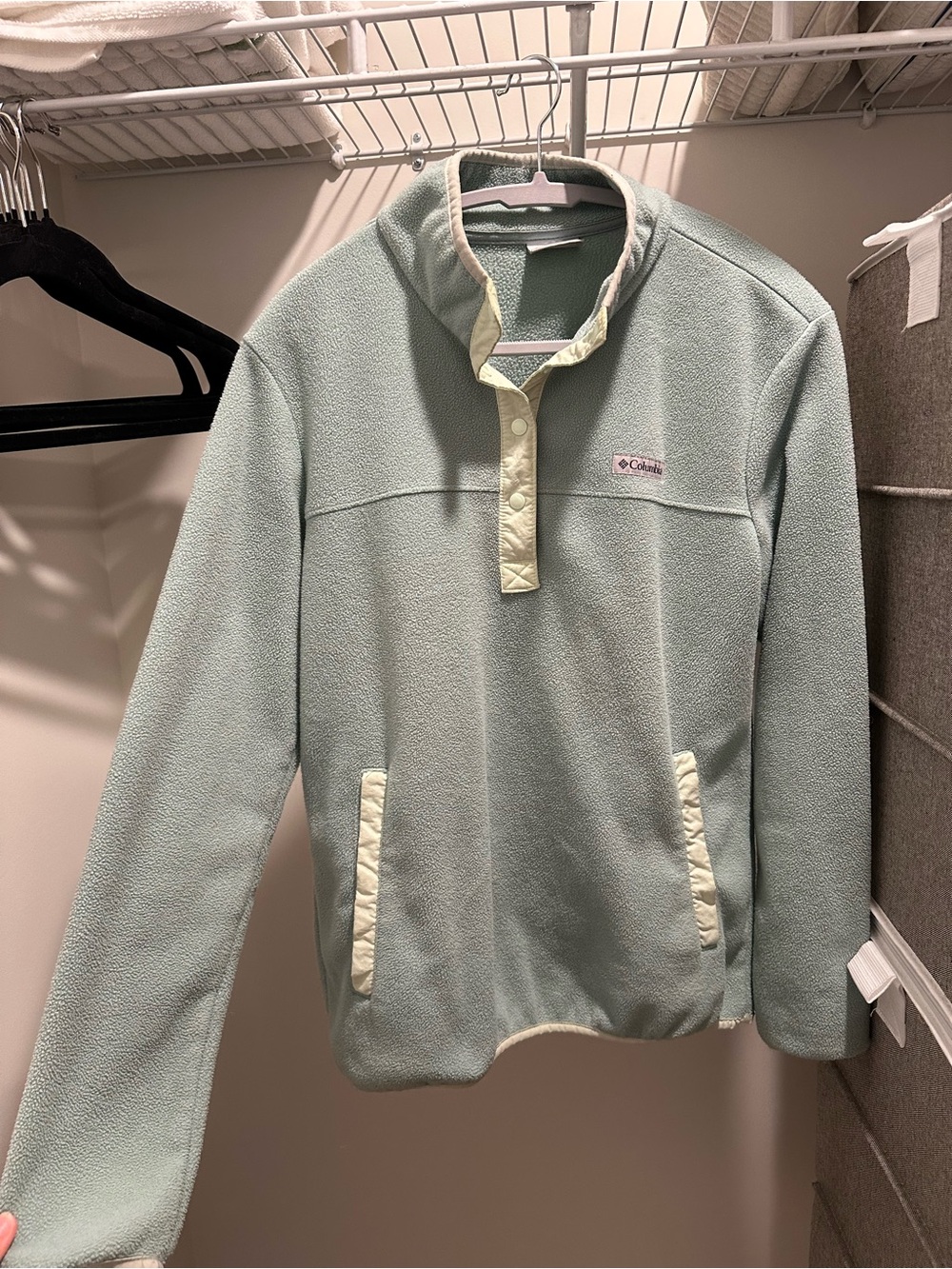 Columbia Women Light Green Fleece Pullover